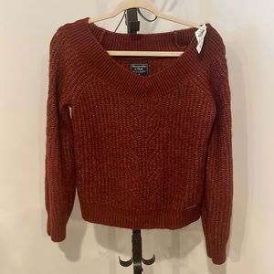 NEVER WORN- burnt orange Abercrombie and Fitch sweater